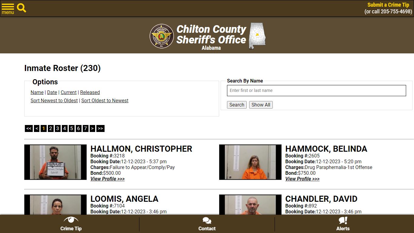 Inmate Roster - Current Inmates Booking Date Descending - Chilton ...